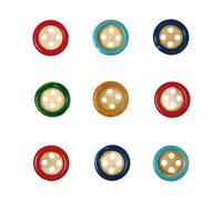 Rico Design Holzknopf Mix Rand Mehrfarbig