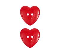 Rico Design Knopf Herz 2,2x2,2cm Rot
