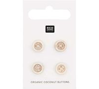 Rico Design Kokosnuss Knöpfe 4 Stück 10mm