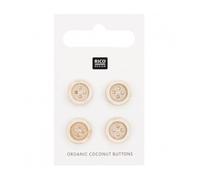 Kokosnuss Knöpfe 4 Stück