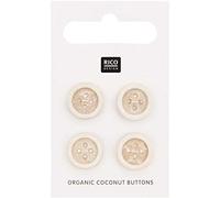 Rico Design | Kokosnuss Knöpfe, 13mm, 4 STK