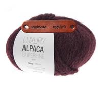 Rico Design LUXURY ALPACA SUPERFINE ARAN WEINROT Premium Wolle 50g edles Alpakagarn für leichte Pullover Cardigans Mützen Accessoires und gemütlichen Winterstrick mit mySearose Label