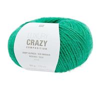 Rico Design Luxury Crazy Composition Aran, mit Baby Alpaka, Kid Mohair, Merino, Seide, Wolle zum häkeln und stricken, 50g ~115m (04 - grün)