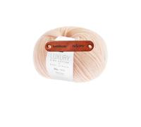Rico Design LUXURY PIMA COTTON x BABY ALPACA Apricot Premium Wolle 50g weiches Naturgarn für Pullover Tücher Accessoires und edle Ganzjahresprojekte mit mySearose Label