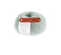 Rico Design LUXURY PIMA COTTON x BABY ALPACA Rauchblau Premium Wolle 50g weiches Naturgarn für Pullover Tücher Accessoires und edle Ganzjahresprojekte mit mySearose Label