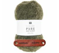 Rico Design LUXURY PURE BABY ALPACA Khaki Premium Wolle 50g samtweiches Naturgarn für Pullover Tücher Mützen Accessoires und luxuriöse Lieblingsstücke mit mySearose Label