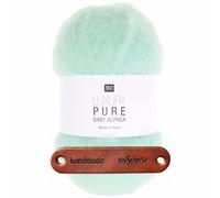 Rico Design LUXURY PURE BABY ALPACA Mint Premium Wolle 50g samtweiches Naturgarn für Pullover Tücher Mützen Accessoires und luxuriöse Lieblingsstücke mit mySearose Label