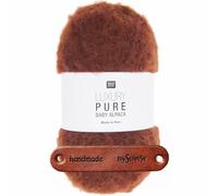 Rico Design LUXURY PURE BABY ALPACA Nugat Premium Wolle 50g samtweiches Naturgarn für Pullover Tücher Mützen Accessoires und luxuriöse Lieblingsstücke mit mySearose Label