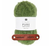 Rico Design LUXURY PURE BABY ALPACA Oliv Premium Wolle 50g samtweiches Naturgarn für Pullover Tücher Mützen Accessoires und luxuriöse Lieblingsstücke mit mySearose Label
