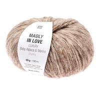 Rico Design Madly In Love Luxury Baby Alpaca & Merino Chunky Farbe 002 Kiesel, Wolle aus Babyalpakawolle und Merinowolle zum Stricken oder Häkeln