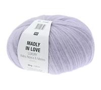 Rico Design Madly In Love Luxury Baby Alpaca & Merino Chunky Farbe 007 Flieder, Wolle aus Babyalpakawolle und Merinowolle zum Stricken oder Häkeln