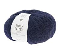 Rico Design Madly In Love Luxury Baby Alpaca & Merino Chunky Farbe 008 Marine, Wolle aus Babyalpakawolle und Merinowolle zum Stricken oder Häkeln