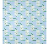Rico Design Meterware Baumwoll-Popelin blau Knospen