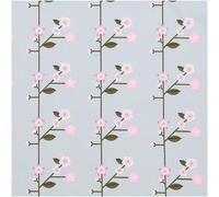 Rico Design Meterware Baumwoll-Popelin rauchblau Sakura Zweige