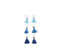 Rico Design Mini-Quasten mit Öse 1,1cm 6 Stück Blau