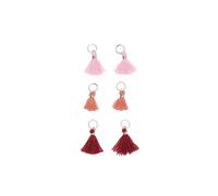 Rico Design Mini-Quasten mit Öse 1,1cm 6 Stück Rot