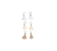 Rico Design Mini-Quasten mit Öse 1,1cm 6 Stück Weiß