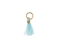 Rico Design Mix it Up - Jewellery Mini-Quaste 11mm Gold-Hellblau
