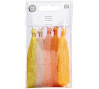 Rico Design Quasten fein 9cm 5 Stück Orange