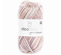 Rico Baby cotton soft print Babywolle dk Farbe 28, Baumwollmischgarn zum Stricken & Häkeln