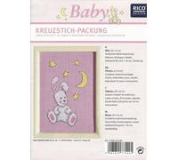 Rico Design - Rico Baby Stickpackung - Bild 10x14cm mit Rahmen - Hase