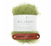 Rico Design RICORUMI FURRY FURRY Oliv Premium Wolle 25g Kuschelgarn Felloptik fuer Amigurumi Figuren Flauschige Effekte Kreative DIY Projekte Dekoration Accessoires mit mySearose Label