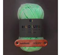 Rico Design RICORUMI GLOW IN THE DARK DK 01 Premium Wolle 25g Leuchtgarn für Amigurumi Figuren Nachtaktive Häkelprojekte Magische Dekoration Geschenkideen mit mySearose Label