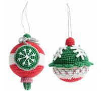 Rico Design Ricorumi Häkelset Christbaumkugeln Silber 2 Stück