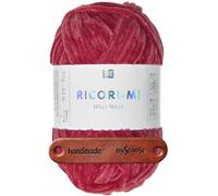 Rico Design Ricorumi Nilli Nilli 09 rot Premium Wolle 25g kuschelweich feines Chenillegarn für Amigurumi Häkelfiguren und kreative Dekoideen mit mySearose Label