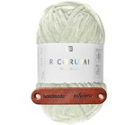 Rico Design Ricorumi Nilli Nilli 18 mint Premium Wolle 25g kuschelweich feines Chenillegarn für Amigurumi Häkelfiguren und kreative Dekoideen mit mySearose Label