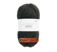 Rico Design SOCKENWOLLE PREMIUM 6-FÄDIG Anthrazit Premium Wolle 150g Strapazierfähiges Sockengarn für warme Strickprojekte Komfort Alltag Freizeit Geschenkidee mit mySearose Label