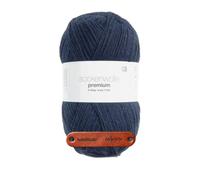 Rico Design SOCKENWOLLE PREMIUM 6-FÄDIG Marine Premium Wolle 150g Strapazierfähiges Sockengarn für warme Strickprojekte Komfort Alltag Freizeit Geschenkidee mit mySearose Label