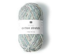 Rico Design Socks Cotton Stretch - Sockenwolle 100g 390m Nadelstärke 2.0-3.0 für ein Paar Socken, Strickwolle, Stricken Aqua