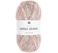 Rico Design Socks Cotton Stretch - Sockenwolle 100g 390m Nadelstärke 2.0-3.0 für ein Paar Socken, Strickwolle, Stricken Mauve