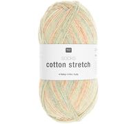 Rico Design Socks Cotton Stretch - Sockenwolle 100g 390m Nadelstärke 2.0-3.0 für ein Paar Socken, Strickwolle, Stricken Pastel