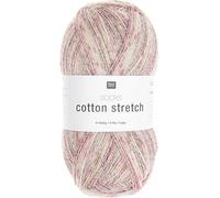 Rico Design Socks Cotton Stretch - Sockenwolle 100g 390m Nadelstärke 2.0-3.0 für ein Paar Socken, Strickwolle, Stricken Mauve