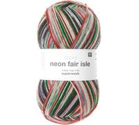 Rico Design Socks Neon Fair Isle 4-fädig Stylo