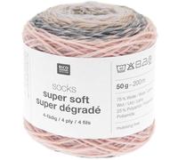Rico Design Socks Super Soft Super Dégradé 4-fädig Dusty