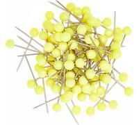 Rico Design Stecknadeln 16 mm 100 STK Kunststoff Metall Mix Neon-Gelb