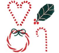 Rico Design Stick and Stitch Stickpackung Zuckerstange vorgezeichnet
