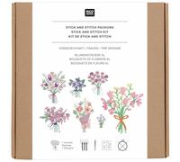 Rico Design Stick & Stitch-Packung Blumensträuße - XL - 7 Motive