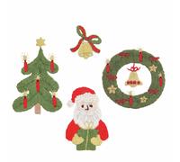 Rico Design Stick & Stitch Stickpackung Weihnachtsmann 13 Stück