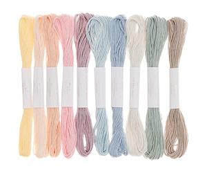 Rico Design Stickgarnset 10 Stk. 6-fädig Stickgarn 8.0 m Lauflänge