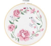 Stickpackung Gezählter Kreuzstich Kranz aus Rosen Ø20cm / Bei Hugendubel
