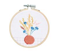 Rico Design Stickpackung Mini Kit Trockenblumen Bild Ø 10cm