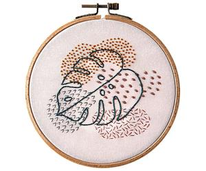 Rico Design Stickpackung Slow Evenings Monstera Bild Ø 15,5cm