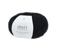 Rico Design Strickgarn, Luxury Crazy Zusammensetzung: Aran, Farbe: 09, Schwarz