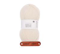 Rico Design SUPERBA BAMBOO UNI SUPERWASH 4-FÄDIG 07 CREME Premium Wolle 100g Sockengarn für atmungsaktive Strickprojekte Freizeit Geschenkidee mit mySearose Label