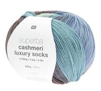 Rico Design Superba Cashmeri Luxury Socks 4fädig Bay Blues