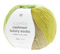 Rico Design Superba Cashmeri Luxury Socks 4fädig Fresh Limes